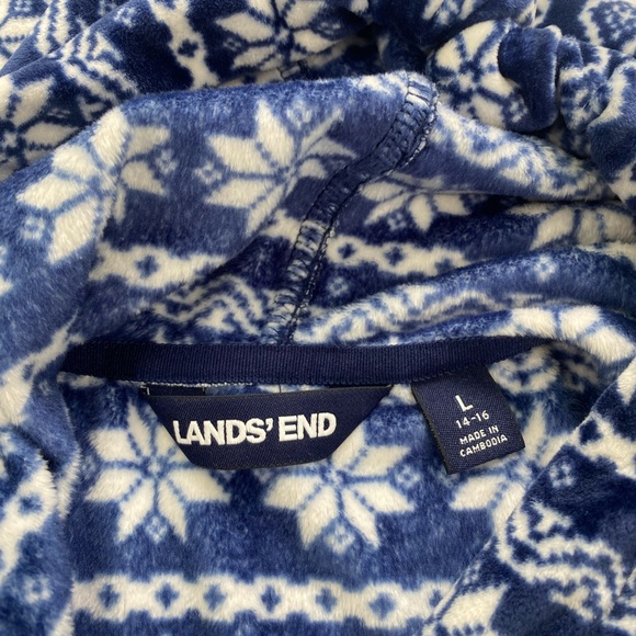 LAND’S END blue christmas soft sweater p26-04 - Picture 3 of 8